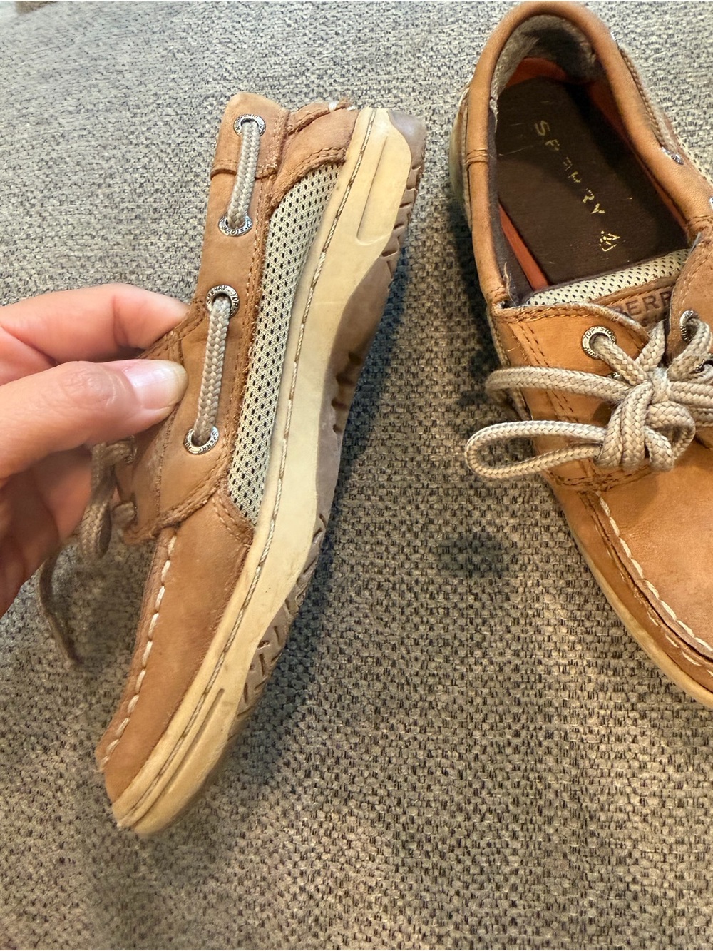 Sperry Men’s Brown/Tan Leather Boat Shoes